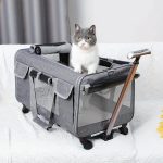 Sac de Transport Chat Pliable à Roues