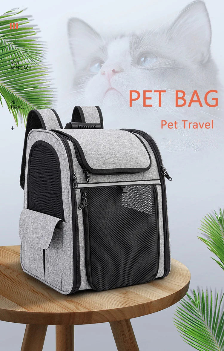 Sac de Transport Chat Dorsal Pliable Extensible