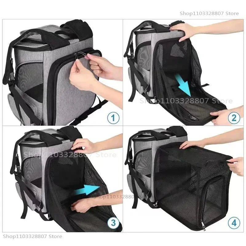 Sac de Transport Chat Dorsal Aéré Compact