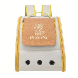 Sac de Transport Chat Fibre Ventilée pour Voyage