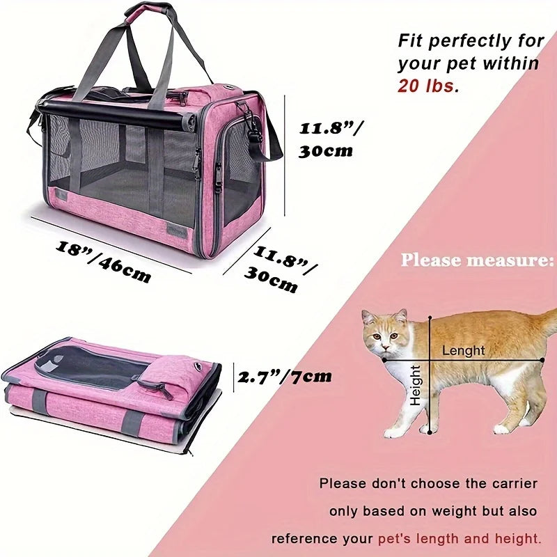 Sac de Transport Chat Chien Ouvertures Multiples