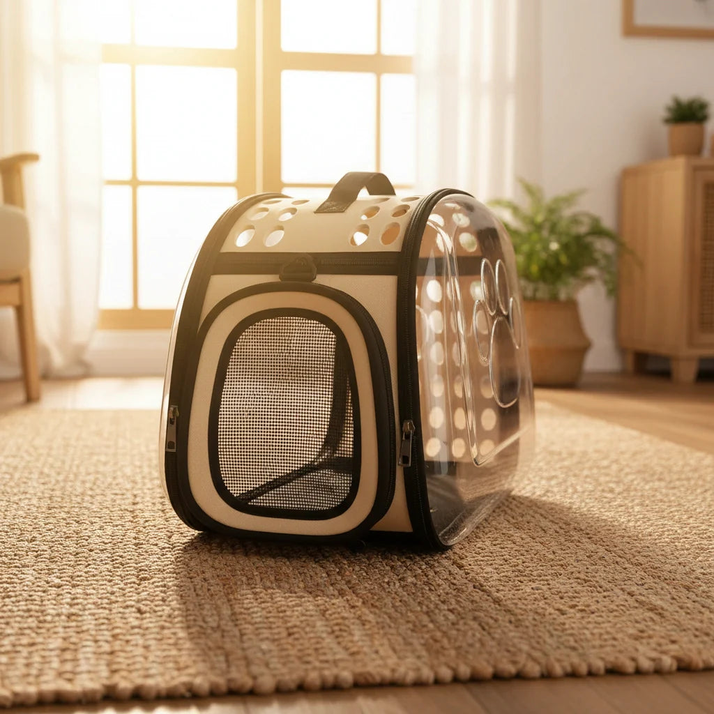 Photo produit de Sac de Transport Chat Épaule Demi-Dôme Pliable - Vue 4