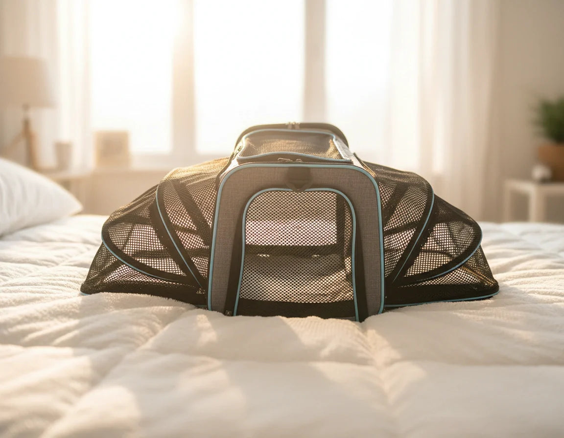 Photo produit de Sac de Transport Chat Maille Extensible - Vue 1