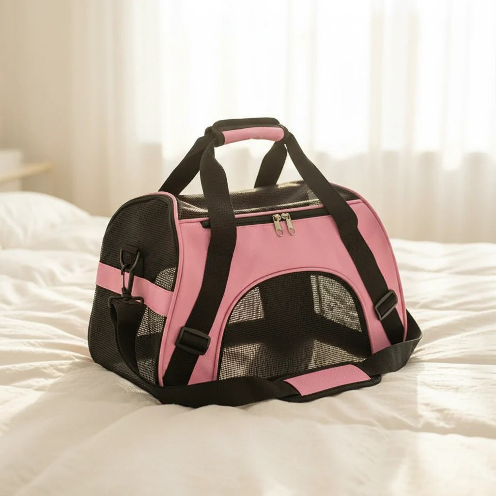 Photo produit de Sac de Transport Chat Nylon Maille Portable - Vue 1