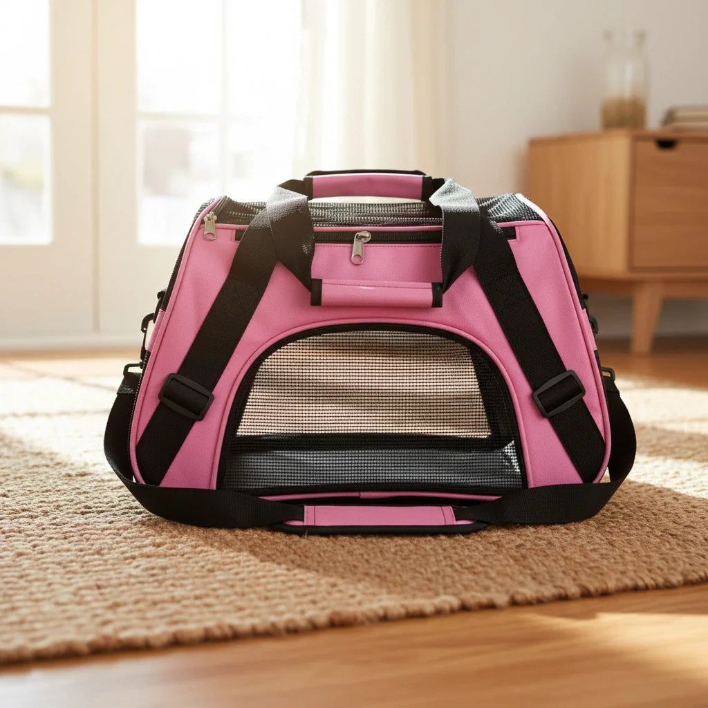 Photo produit de Sac de Transport Chat Nylon Maille Portable - Vue 4