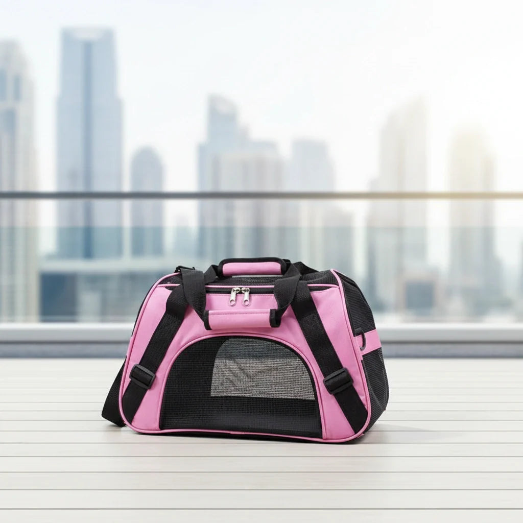 Photo produit de Sac de Transport Chat Nylon Maille Portable - Vue 5