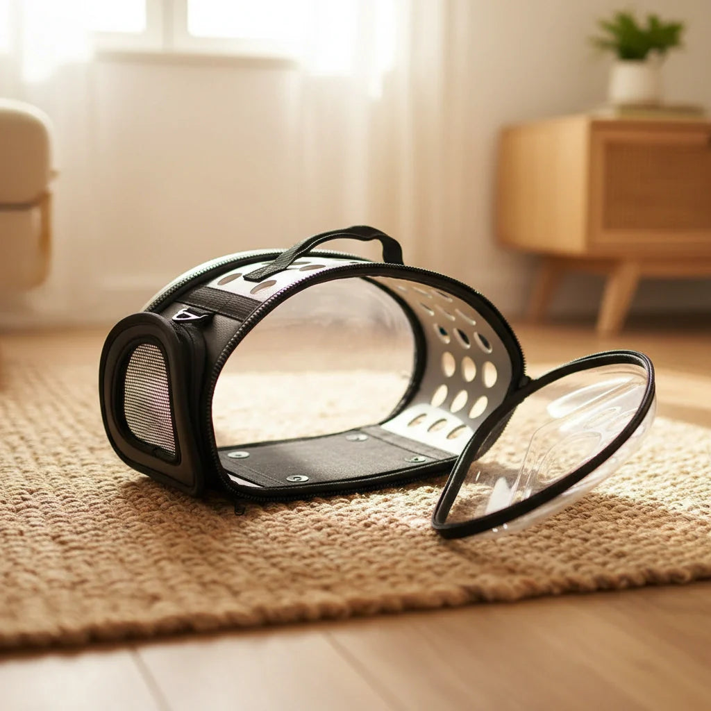Photo produit de Sac de Transport Chat Pliable Bandoulière Junior - Vue 4