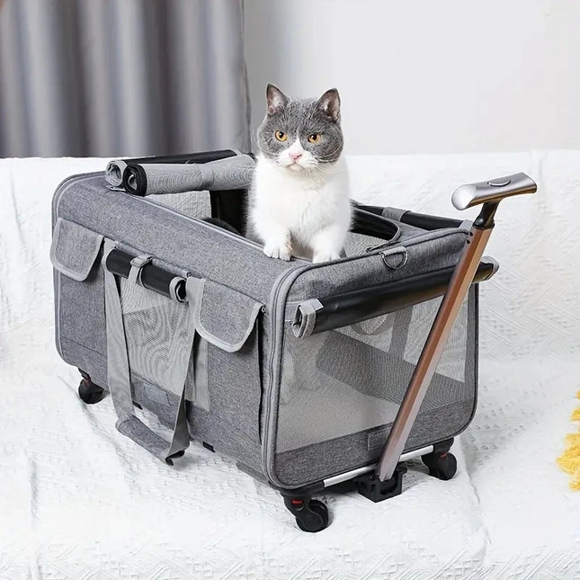 Sac de Transport Chat Grand Trolley Amovible