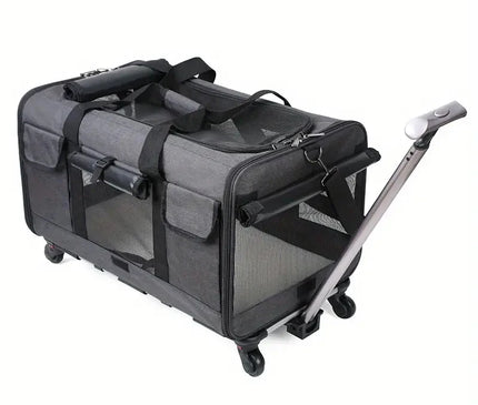 Sac de Transport Chat Pliable à Roues