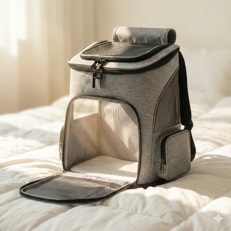 Sac de Transport Chat Dorsal Extensible Aéré