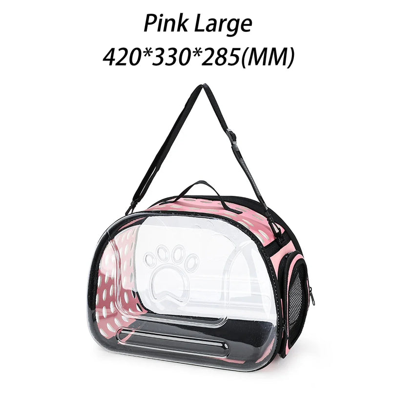 Sac de Transport Chat Transparent Pliable