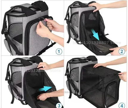 Sac de Transport Chat Sac à Dos Pliable