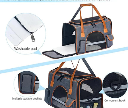 Sac de Transport Chat Anti-Affaissement Poches