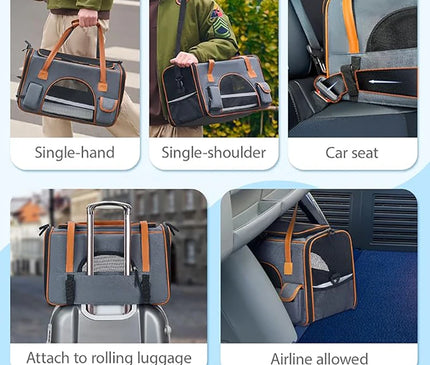 Sac de Transport Chat Respirant Poches Multiples