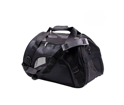 Sac de Transport Chat Souple Noir Zippé