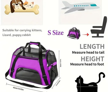 Sac de Transport Chat Souple Respirant Voyage