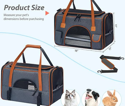 Sac de Transport Chat Respirant Poches Multiples