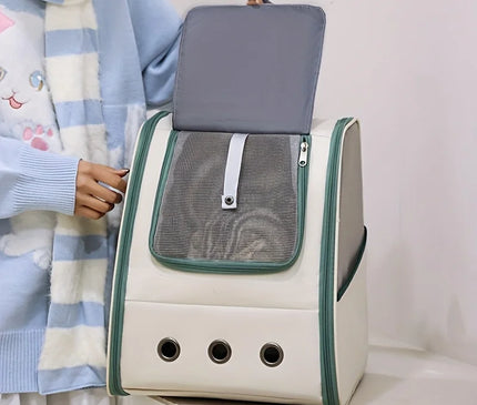 Sac de Transport Chat Fibre Ventilée pour Voyage