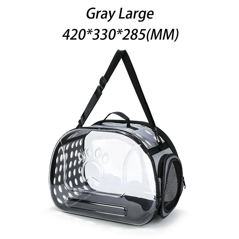 Sac de Transport Chat Bandoulière Rigide Pliable