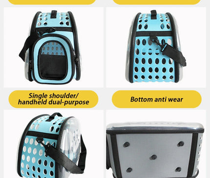Sac de Transport Chat Bandoulière Rigide Pliable