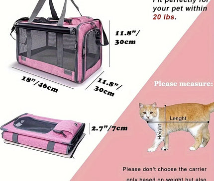 Sac de Transport Chat Souple et Respirant
