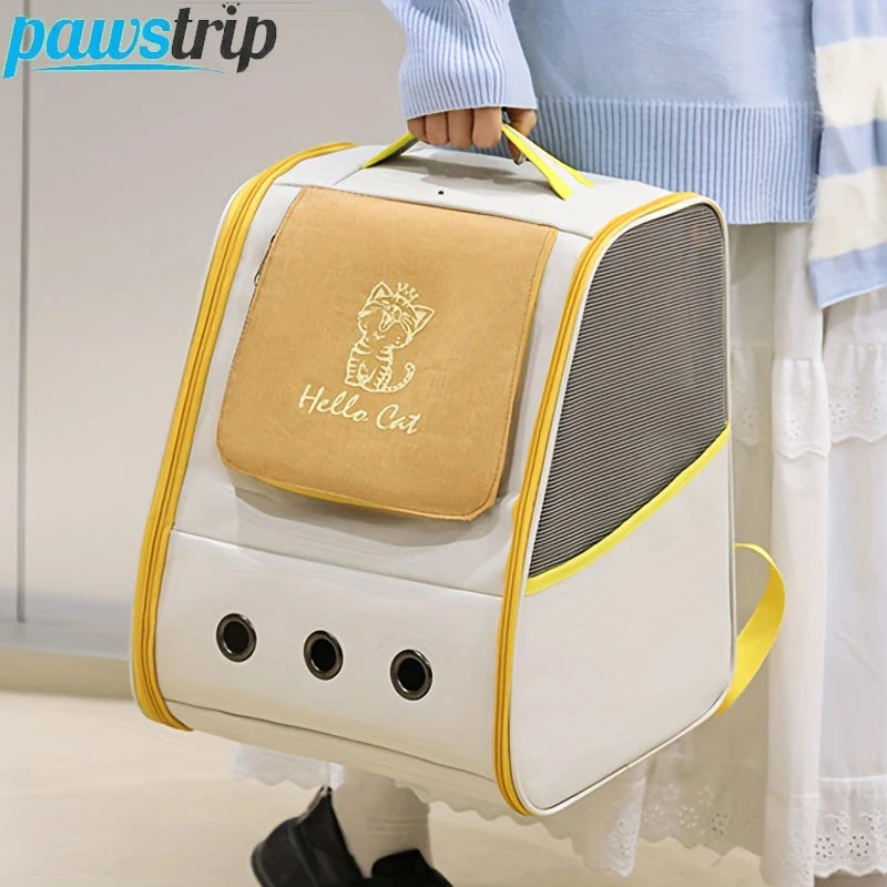 Sac de Transport Chat Fibre Ventilée pour Voyage