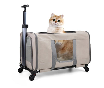 Sac de Transport Chat Grand à Roues pour Deux