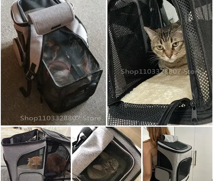 Sac de Transport Chat Dorsal Aéré Compact