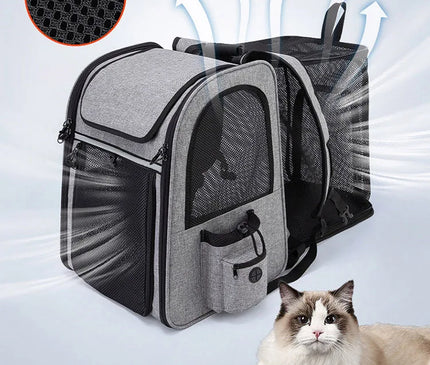 Sac de Transport Chat Dorsal Pliable Extensible