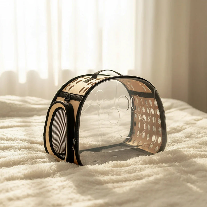 Photo produit de Sac de Transport Chat Épaule Demi-Dôme Pliable - Vue 1