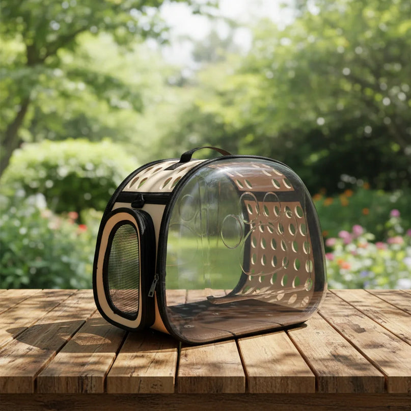 Photo produit de Sac de Transport Chat Épaule Demi-Dôme Pliable - Vue 2