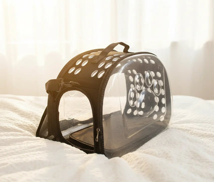 Photo produit de Sac de Transport Chat Épaule Pliable Transparent - Vue 1