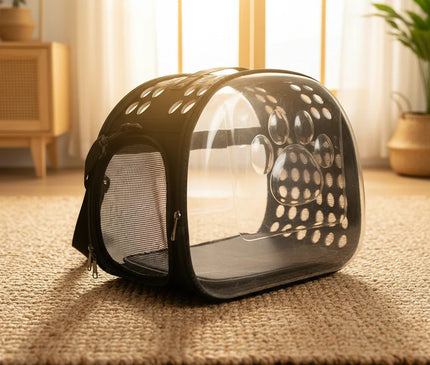 Photo produit de Sac de Transport Chat Épaule Pliable Transparent - Vue 4