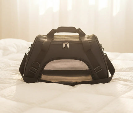 Photo produit de Sac de Transport Chat Souple Noir Zippé - Vue 1